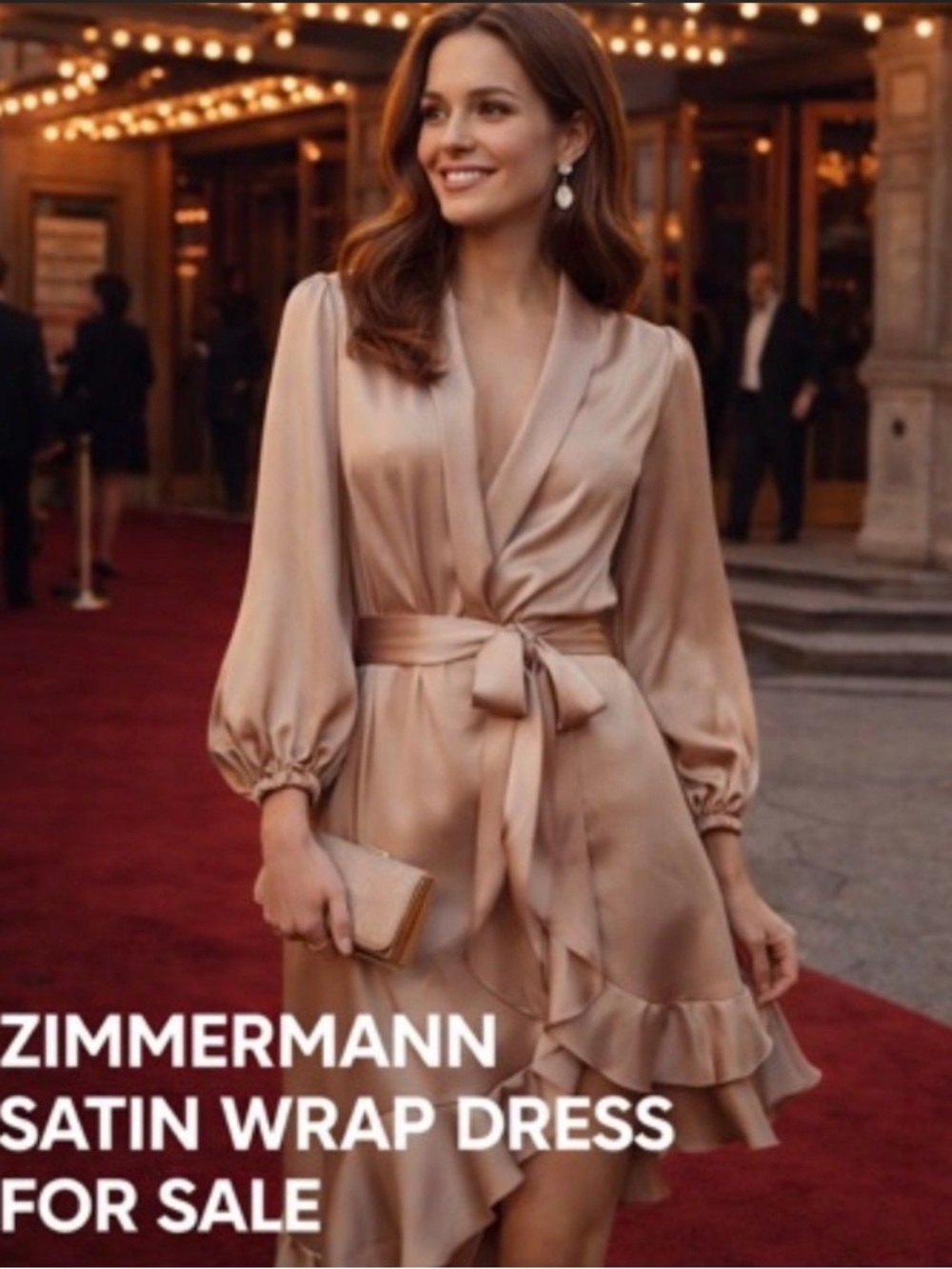 Zimmermann Champagne Wrap Dress